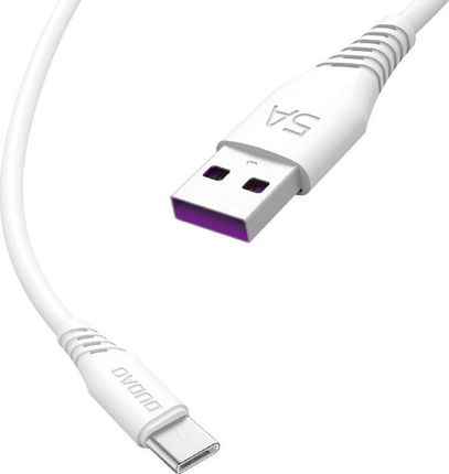 DUDAO KABEL USB   PRZEWÓD KABEL USB / USB TYP C 5A 2M BIAŁY (L2T 2M WHITE)  ()