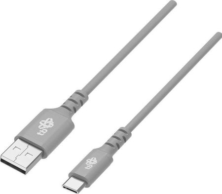 TB KABEL USB   KABEL USB-USB C 2M SILIKONOWY SZARY QUICK CHARGE (1_798075)  (1_798075)