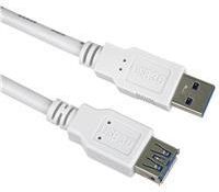 Premiumcord Prodlužovací kabel USB 3.0 Super-speed 5Gbps A-A, MF, 9pin, 0.5m, bílá (PRC)