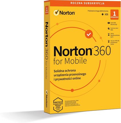 Norton 360 Mobile 1 - device - licencja na rok (21426915)