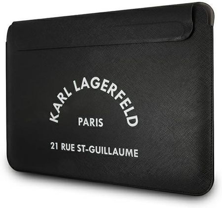 Karl Lagerfeld Saffiano Rsg Sleeve 16" srebrny (KLCS16RSGSFBK)