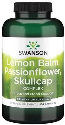 Kapsułki Swanson Health Lemon Balm, Passionflower & Skullcap complex 180 szt.
