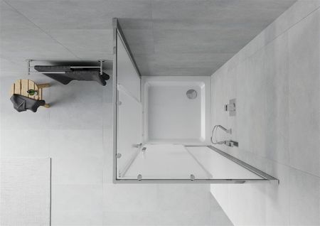 Mexen Rio 90x90cm Szron Chrom + Brodzik Flat Biały 860-090-090-01-30-4010 - zdjęcie 4