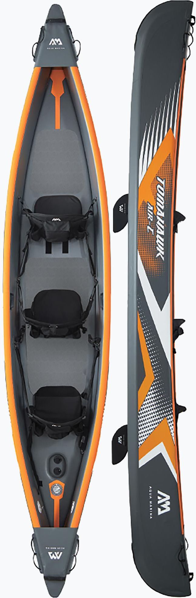 Aqua Marina Tomahawk Air C 3 Person Dwf High End Canoe Double Action