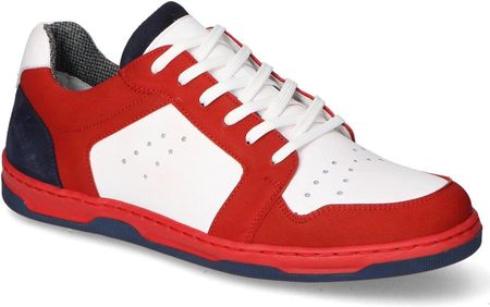 Sneakersy Pan 1616 Czerwone Lico