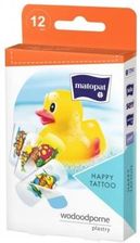 Zdjęcie Matopat Plastry z opatrunkiem Happy Tattoo wodoodporne dla dzieci 12szt. - Kożuchów