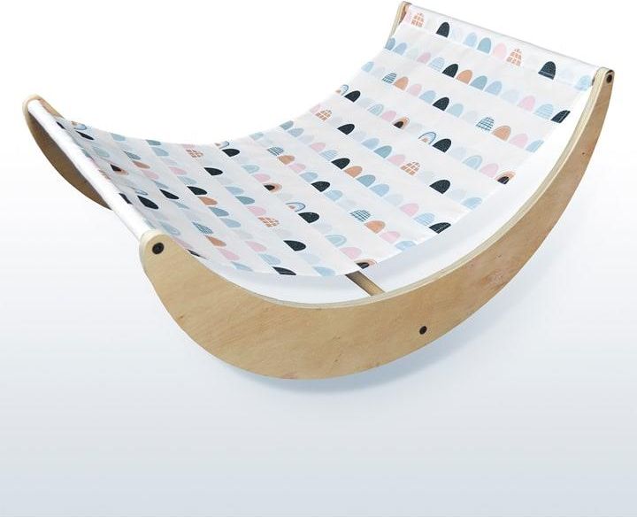 Woody Kid Store Hamak W Kolorze Biało Beżowym Ze Wzorem 60 X 43 X 90 Cm