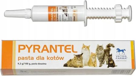 Vetos-Farma Pyrantel Pasta Odrobaczająca Dla Kotów 9,3% Tubka 5G
