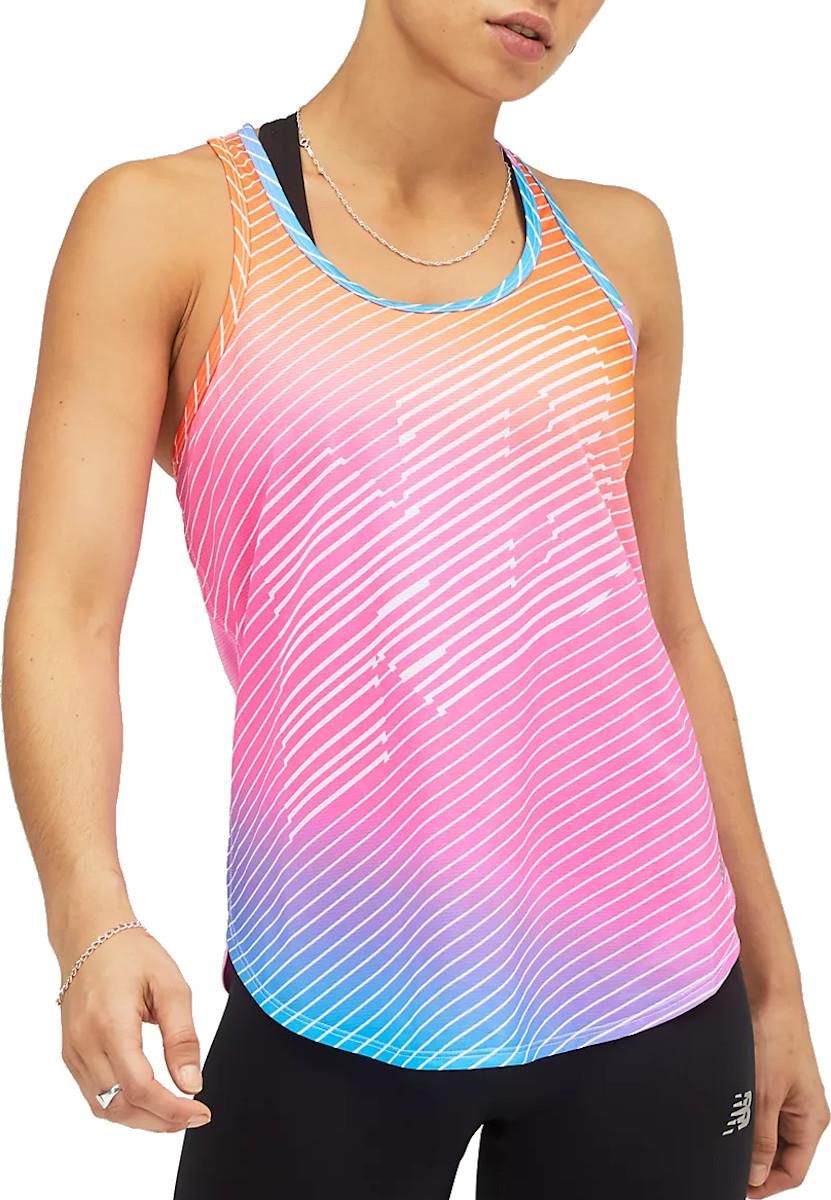 New Balance Printed Accelerate Tank Wt11223Mpt Różowy Ceny i opinie