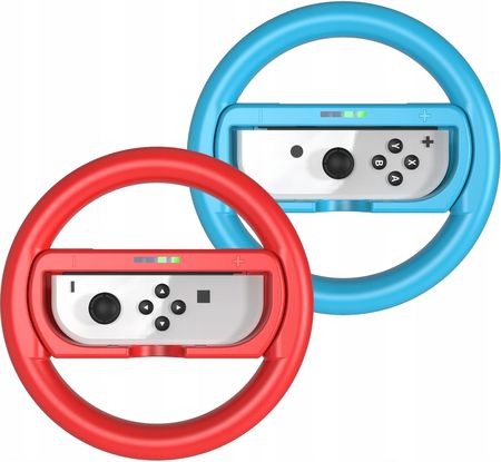 JYS 2x Kierownica + Uchwyt 2w1 do Nintendo Switch OLED i Nintendo Switch / Czerwony i Niebieski SB6912