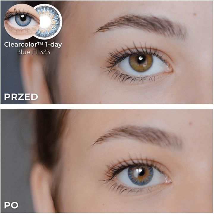 Soczewki CLEARLAB CLEARCOLOR 1-DAY BLUE KOLOROWE SOCZEWKI KONTAKTOWE 10 ...