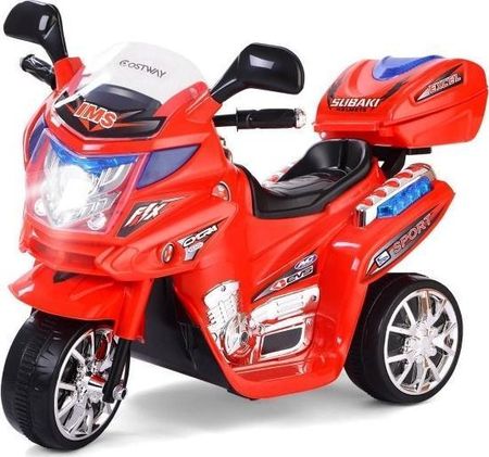 Costway Elektryczny Motocykl Dla Dzieci Trzykołowy Czerwony