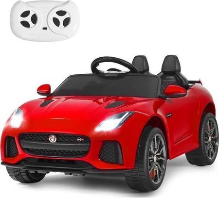 Costway Elektryczny Samochód Dla Dzieci Jaguar F Type Svr Czerwony