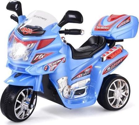 Costway Elektryczny Motocykl Dla Dzieci Trzykołowy Niebieski