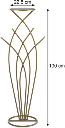 Kwietnik Nowoczesny Stojak Złoty 100cm - zdjęcie 5