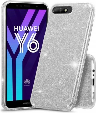 Etui do Huawei Y6 2018, Glitter Case, Brokat