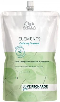 Wella Professionals Elements Calming Shampoo Szampon Do Włosów Opakowanie Refill 1000 ml