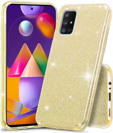 Etui do Samsung Galaxy M31s, Glitter Case Brokat
