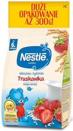 Nestle Kaszka mleczno-ryżowa Truskawka dla niemowląt po 6 Miesiącu 300g