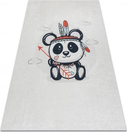 Dywany Łuszczów Dywan Do Prania Bambino 1129 Panda Dla Dzieci Antypoślizgowy Krem 120X170Cm