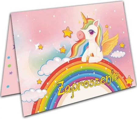 Cocobird Zaproszenia Na Urodziny Dla Dzieci Jednorożec Unicorn (ZP52)