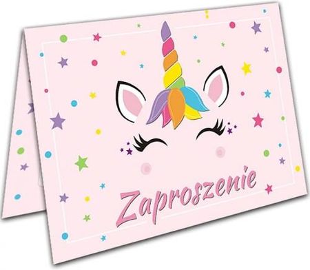 Cocobird Zaproszenia Na Urodziny Dla Dzieci Unicorn Jednorożec (ZP51)