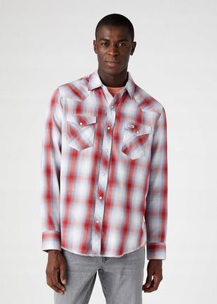 Wrangler Long Sleeve Western Shirt - Flame Red