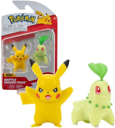 Pokemon Battle Figurka Bitewna Pikachu + Chikorita
