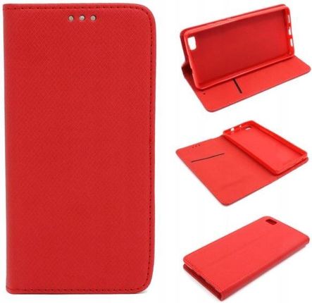 Etui Smart Magnet do Huawei P8 Lite czerwon +szkło
