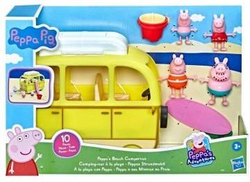 Hasbro Świnka Peppa Plażowy Kamper Peppy + Cztery Figurki F3632