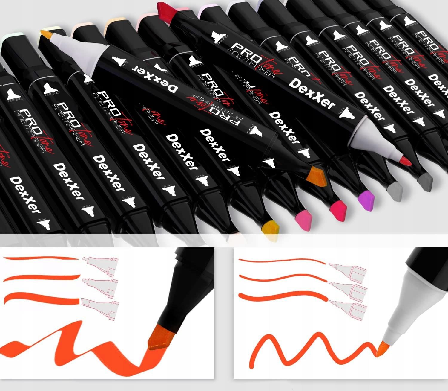 ProTONE DexXer MARKERY ALKOHOLOWE PRO ZESTAW 80SZT TORBA MDS-80 - zdjęcie 4 ProTONE DexXer MARKERY ALKOHOLOWE PRO ZESTAW 80SZT TORBA MDS-80