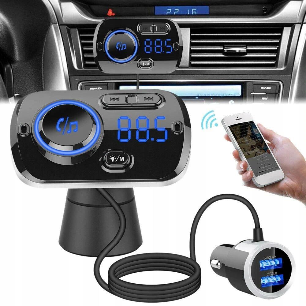 DexXer TRANSMITER FM BLUETOOTH 5.0 USB WIELOFUNKCYJNY SAMOCHODOWY 8w1 BC49BQ - zdjęcie 2 DexXer TRANSMITER FM BLUETOOTH 5.0 USB WIELOFUNKCYJNY SAMOCHODOWY 8w1 BC49BQ