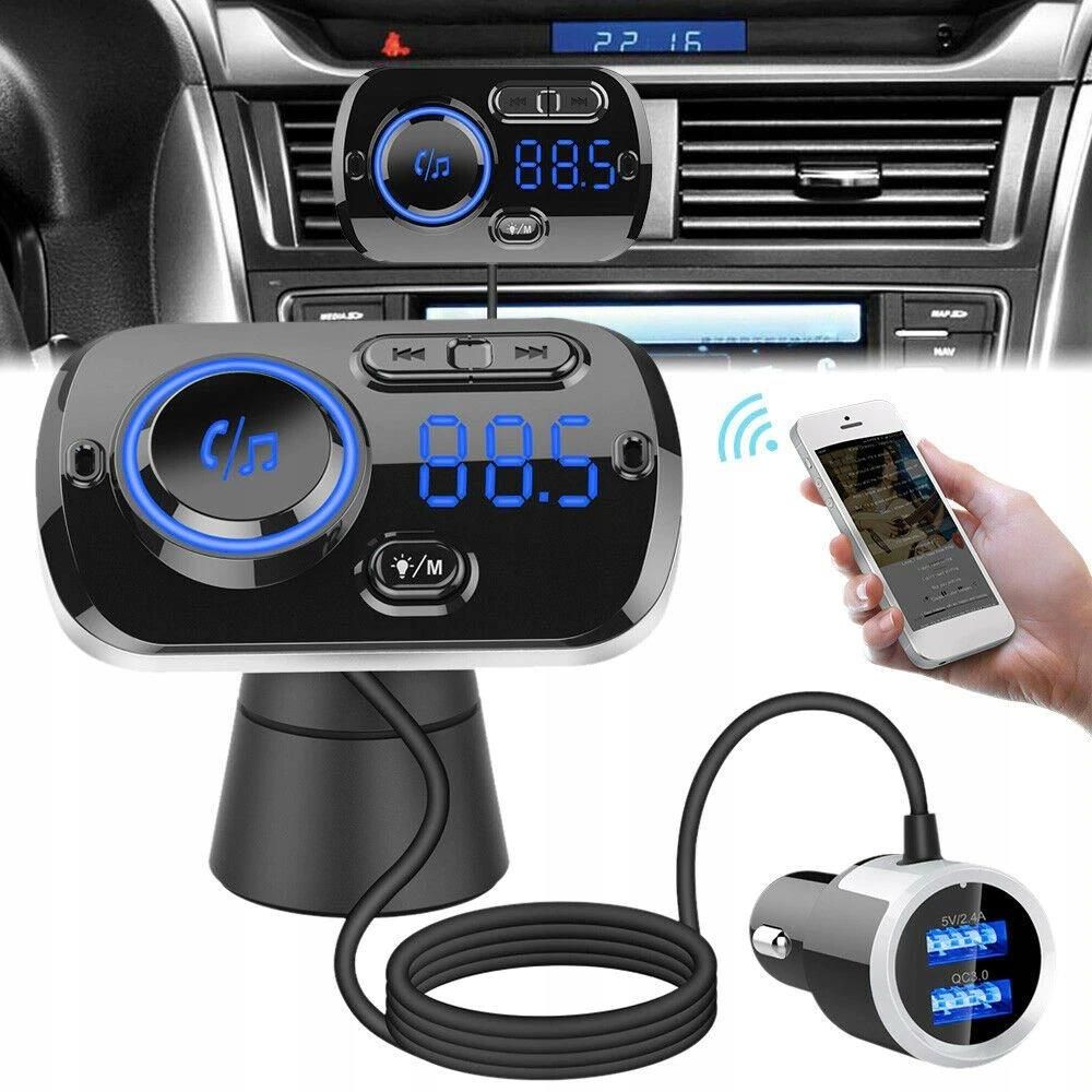 DexXer TRANSMITER FM BLUETOOTH 5.0 USB WIELOFUNKCYJNY SAMOCHODOWY 8w1 BC49BQ