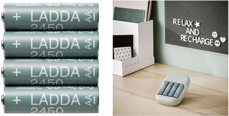 Ikea Ladda akumulatorki Aa 2450mAh 1.2V NiMH 4szt - Ceny i opinie na