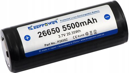 Keeppower Kp ICR26650-550PCM 5500mAh Li-ION Protected 3,7V