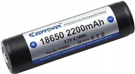 Keeppower 2 x Akumulator 18650 2200mAh 3,7V z Pcm