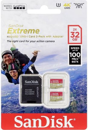 Sandisk microSDHC ActionSC 32GB 2x Extr.100MB SDSQXAF-032G-GN6AT