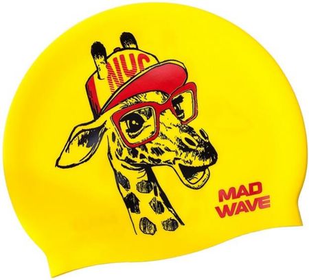 Mad Wave Giraffe Swim Cap Junior Żółty 54787