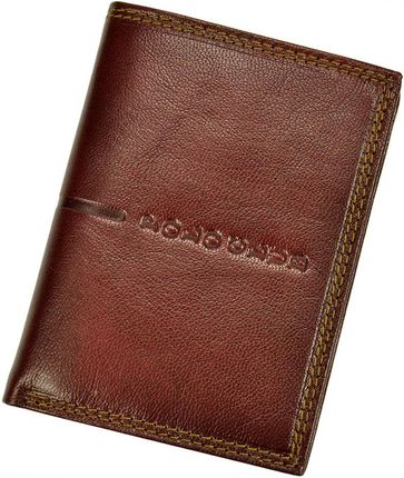 Klasyczny, skórzany portfel męski, brązowy
