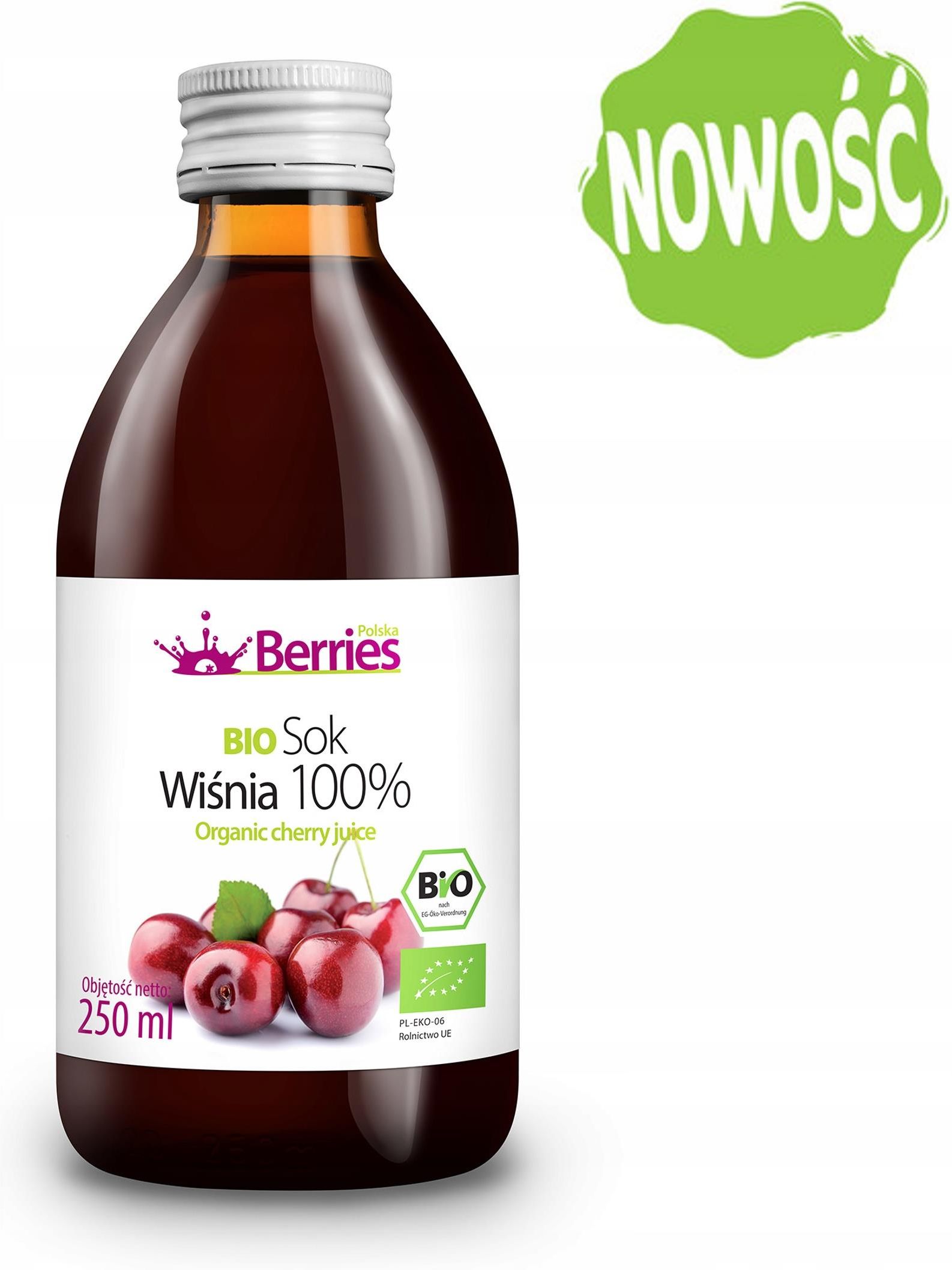 Berries Polska Sok Bio Wiśnia 100% Ekologiczny Wiśniowy 250ml - Ceny i ...