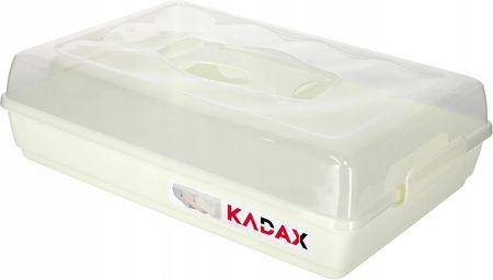 Kadax Pojemnik Pudło Na Ciasto Babkę Przykrywka Kremowy (K351)