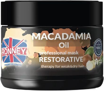 Ronney Macadamia Oil Professional Mask Restorative wzmacniająca maska do włosów suchych i osłabionych 300ml