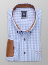 Zdjęcie Klasyczna koszula w błękitno-białą kratkę - Libiąż
