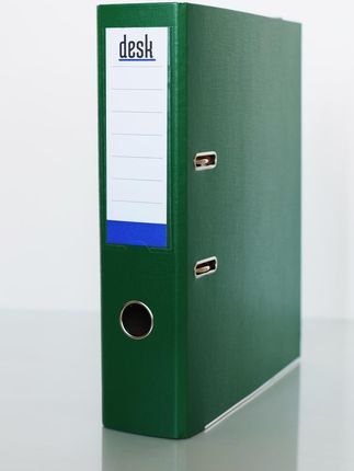 Segregator biurowy szeroki tani A4 75mm 11 kolorów Desk | Kolor: Zielony