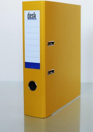 Segregator biurowy szeroki tani A4 75mm 11 kolorów Desk | Kolor: Żółty