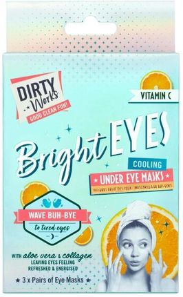 Dirty Works Rozjaśniające Płatki Pod Oczy Z Witaminą C Bright Eyes Eye Mask 3 Szt.