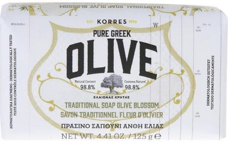 Korres Mydło W Kostce Z Oliwy Oliwek Pure Greek Olive Green Soap Blossom 125 G