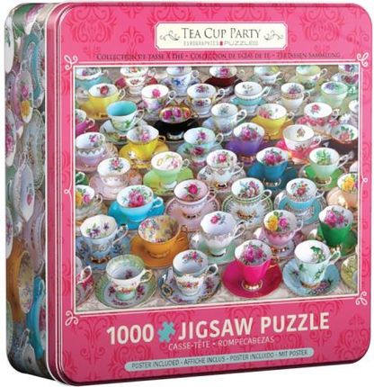 Eurographics 1000El. Tea Cup Party Tin 8051-5314