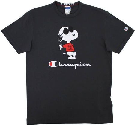 Champion x PEANUTS Crewneck T-Shirt BLACK