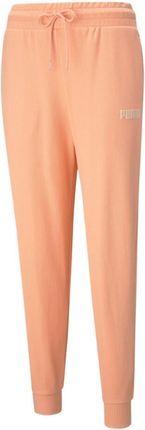 PUMA Spodnie damskie Puma Modern Basics High brzoskwiniowe - Pomarańczowy, Różowy